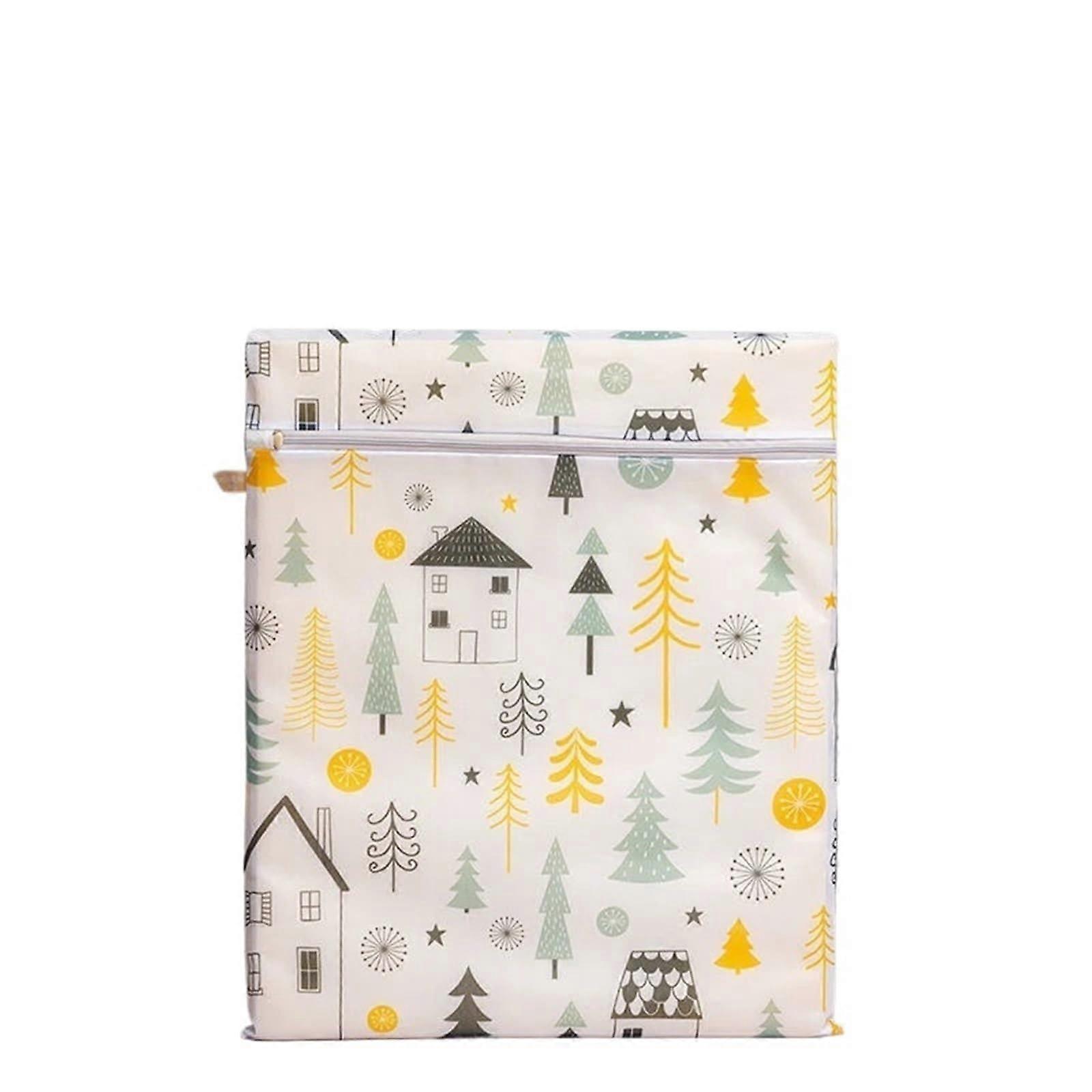 Wash Bags for Washing Machine Large Net Bag with Cartoon Print 60x50cm Foldable Zippered Mesh Laundry Protection