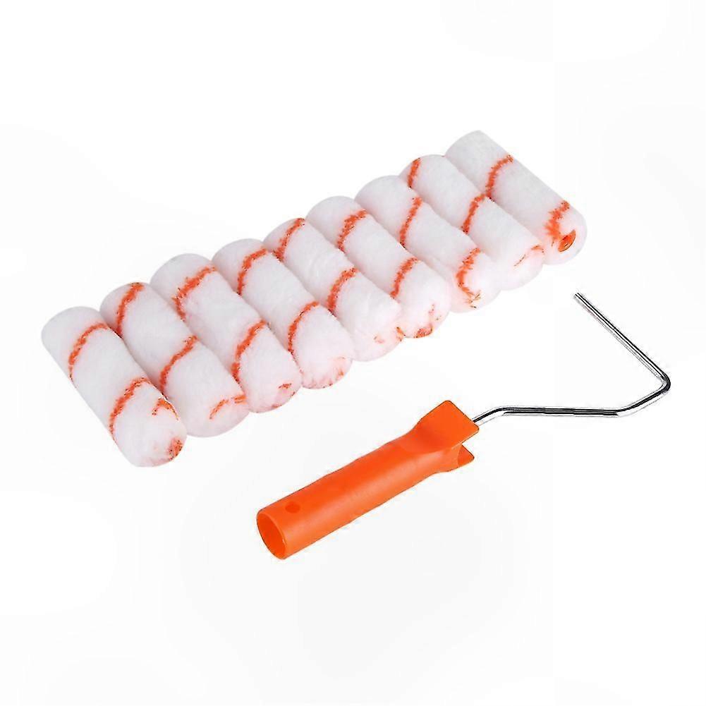 10-Piece 4" Paint Roller Kit for Home Wall Decoration Projects with Replaceable Components
