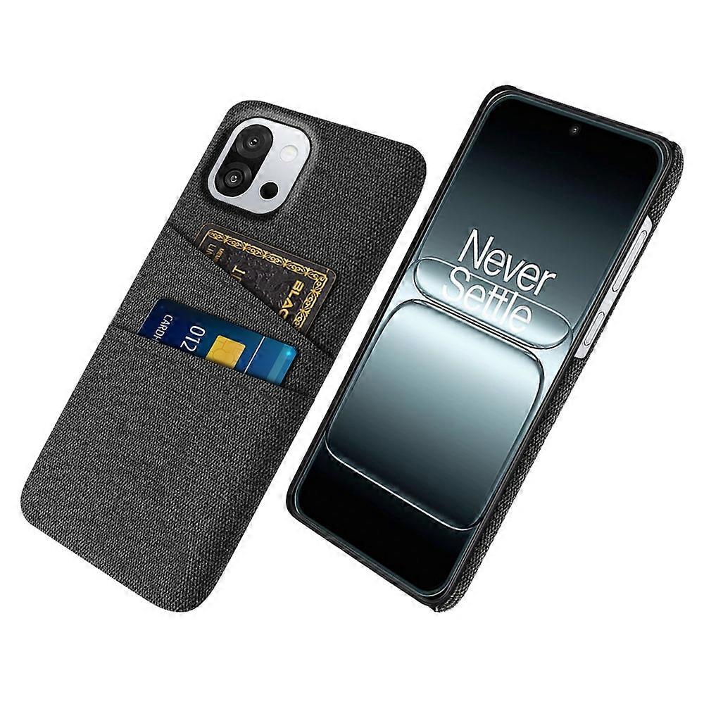 Compatível para OnePlus 13T 5G Case Cloth + Capa de telefone PC rígido com slots de cartão duplos