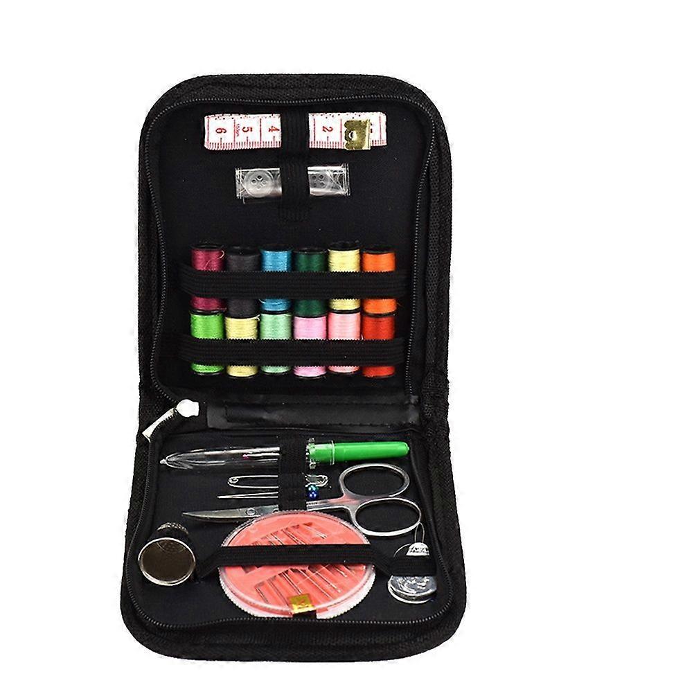 25pcs Sewing Tool Kit Needles Thread Scissors Set with Zipper Bag for Beginners Travel Home