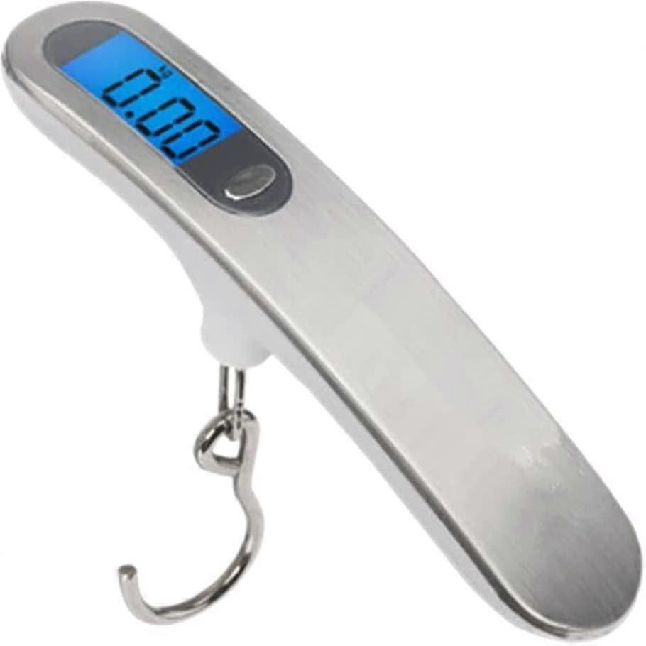 2025 Hanging Hook Scale Digital Display Portable Weighing Scale Luggage Scale (1pc, Silver)