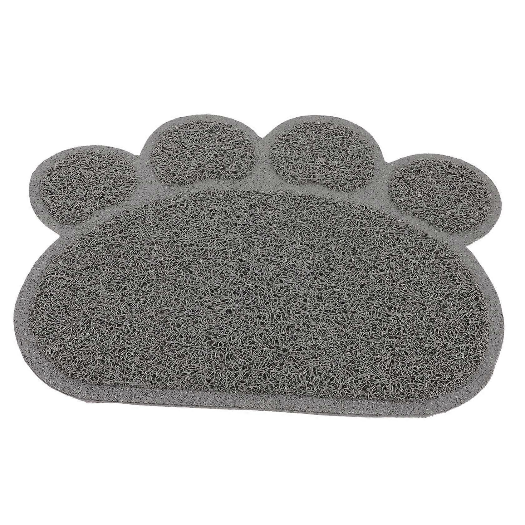 Cat Litter Mat Small Throw Catcher Pad PVC Grey Cat Feeding Mats Litter Carpet Home Use