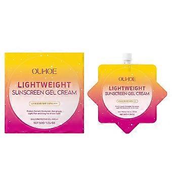 Lightweight Gel Lotion Sunscreen SPF50 Moisturizing UVA UVB Protection for Men Women Daily Use Outdoor Sports