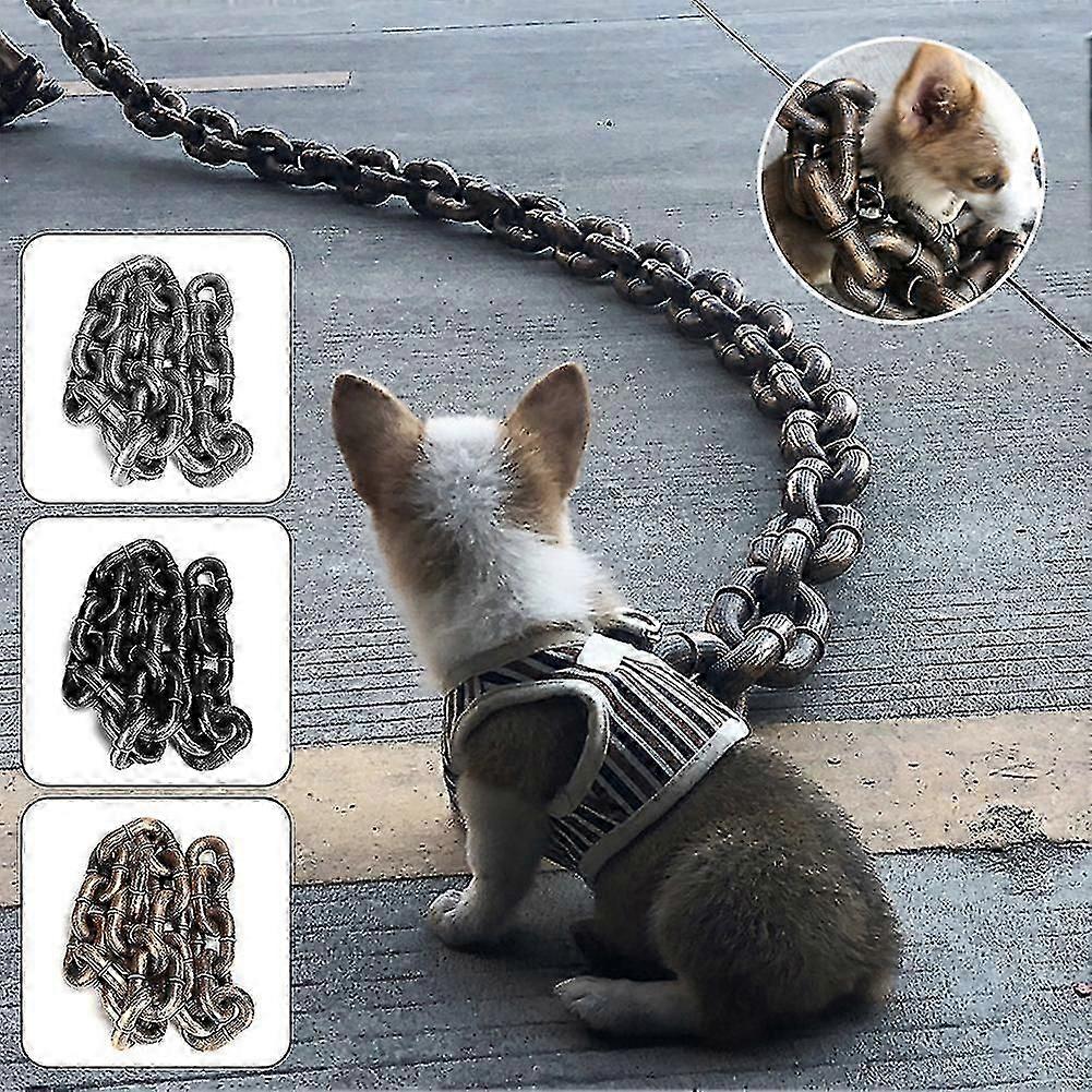 Durable Simulation Iron Chain Leash for Dogs  Multi-Functional Rope Harness Accessory