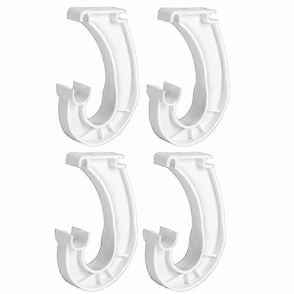 4-Pack Closet Rod Hangers, Heavy-Duty J-Hooks for 3/4" Shelf Support, Durable Brackets for Hanging Garments