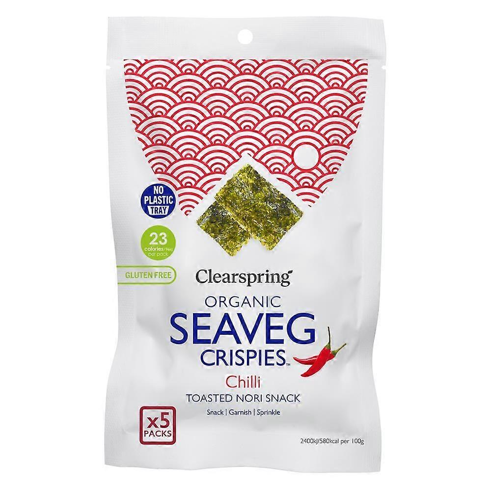 Clearspring Chilli - Organic Seaveg Crispies Multipack (TRAYLESS) 20g - 3 Pack