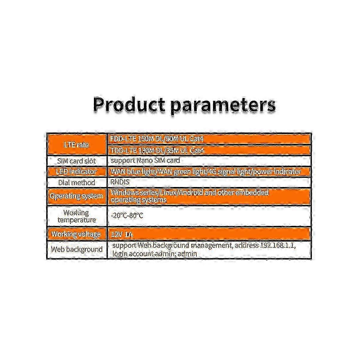 4G LTE CAT4 Router H927 with External Antenna - 150Mbps High Speed Internet, Black Wireless Modem for Stable Connection