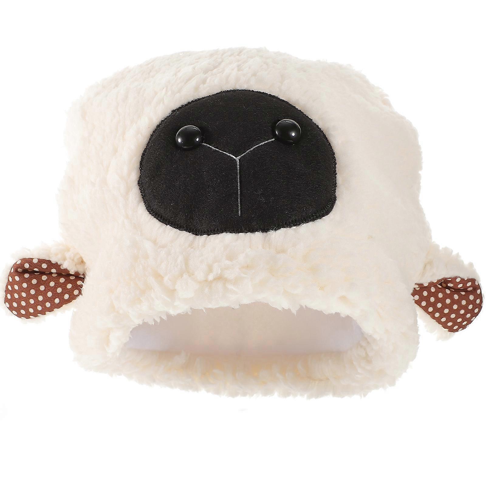 Plush Sheep Ear Hat Funny Cartoon Photography Prop Soft Lamb Ears Headgear for Cosplay Comfortable Lightweight Design for Festivals Birthdays