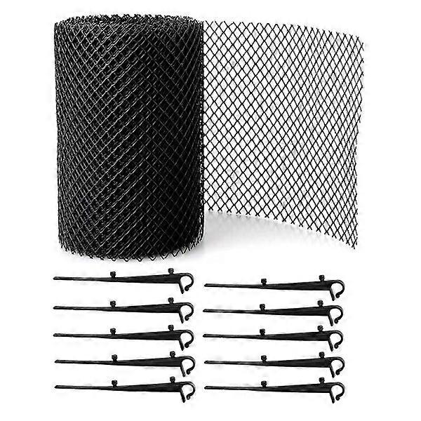 Durable PP Gutter Guard Grids, Roof Protection and Leaf Protection + 10 Hooks