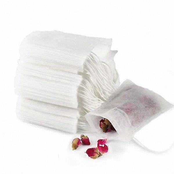 Reusable Tea Bags for Loose Leaf Tea - 100 Count Drawstring Tea Sachets for DIY Brewing