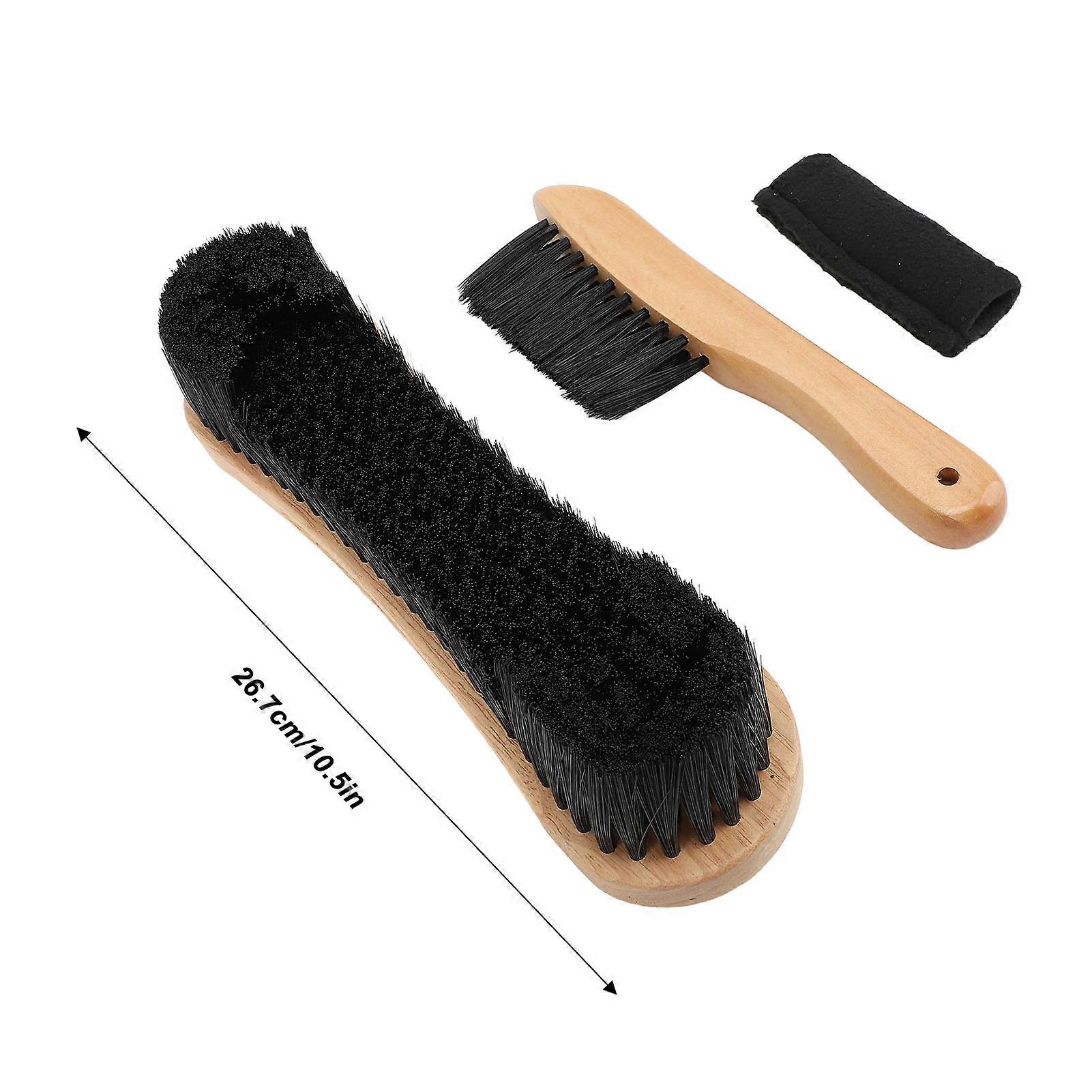 Solid Wood Billiard Pool Table Brush Set 26.7cm with Cue Cloth