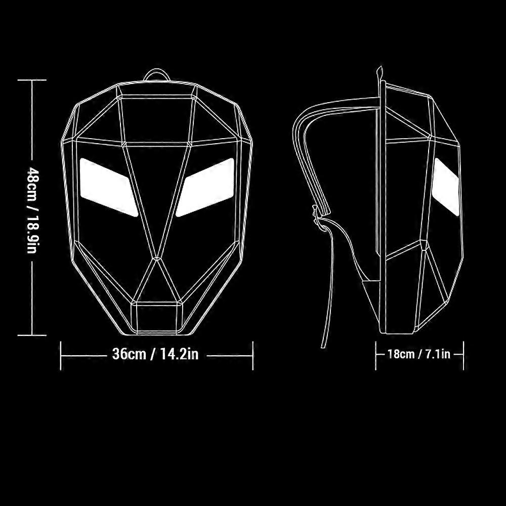 LED Motorcycle Backpack 36x18x48cm Waterproof Hard Shell, 5 Colors