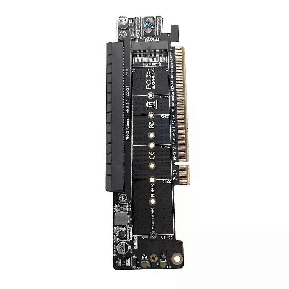 PCIe X16 To X8+X4+X4 Expansion Riser Card Extended Card Support 2280/2260/2242/2230 SSD Adapter Card Expansion Card