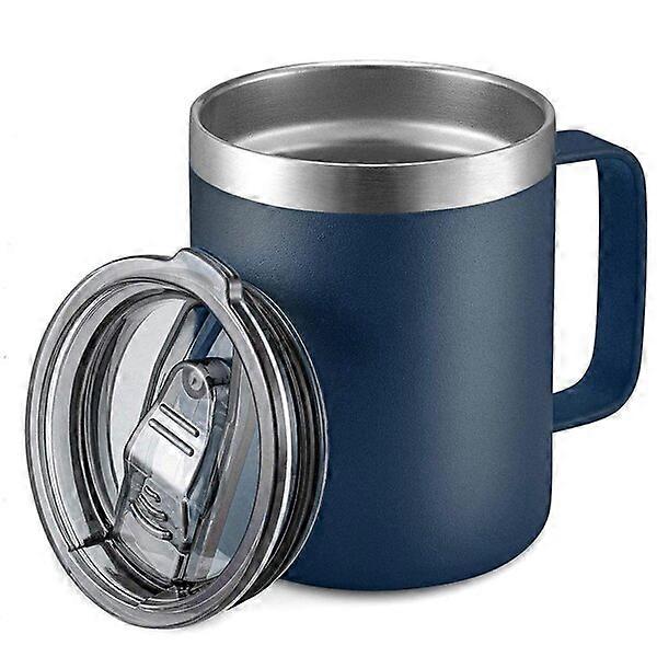 Stainless steel coffee cup, double-layer vacuum insulation, with a comfortable long handle