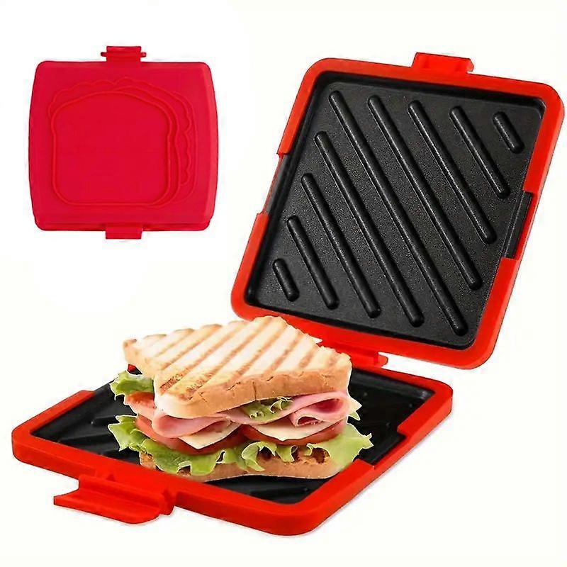 Microwave Silicone Sandwich MakerCordless Non-Stick Sandwich Toaster, Ideal for Home, Office, Bedroom, Microwave Oven