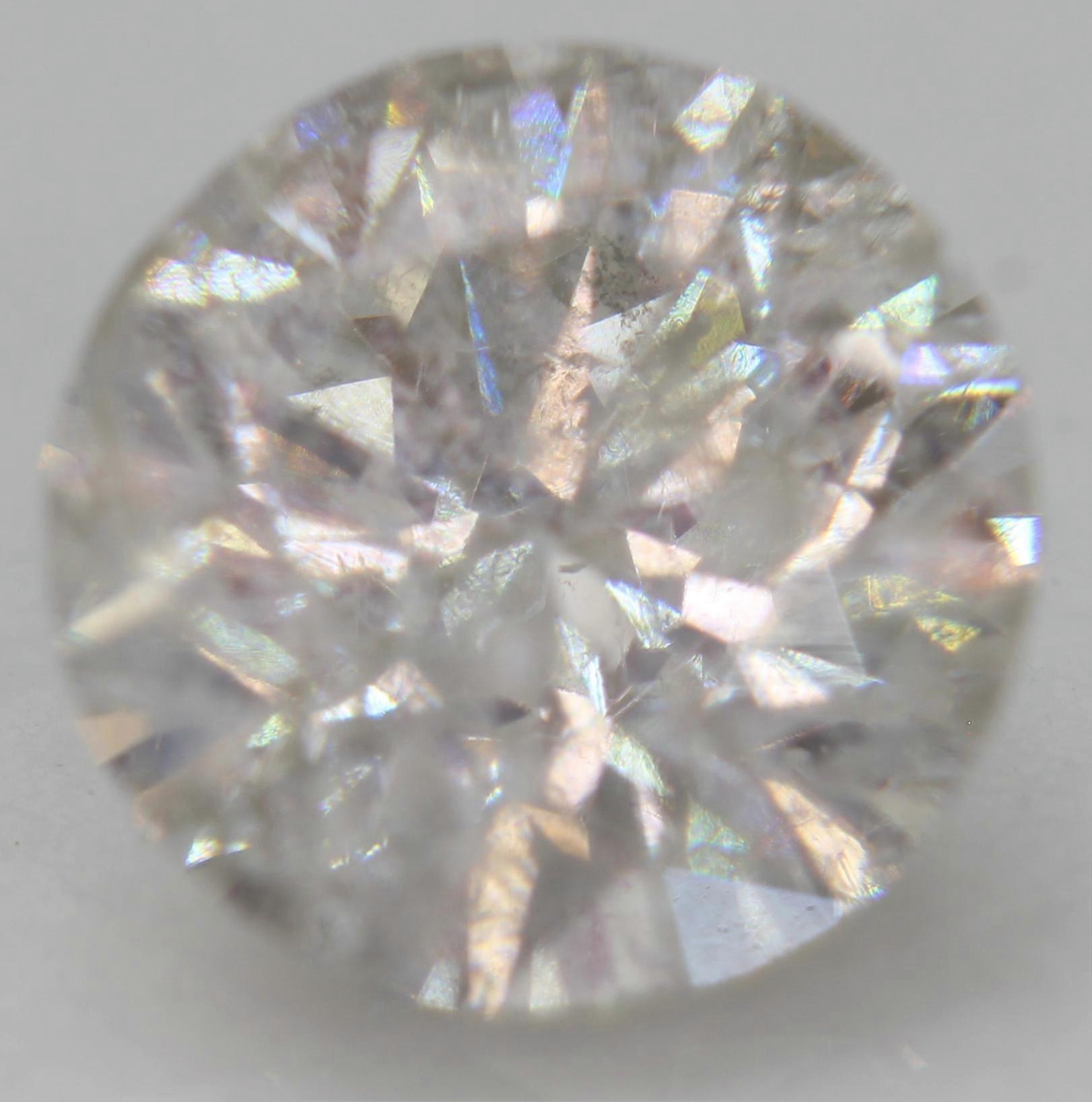 Certified 1.62 Carat G SI2 Round Brilliant Natural Enhanced Loose Diamond 7.49mm