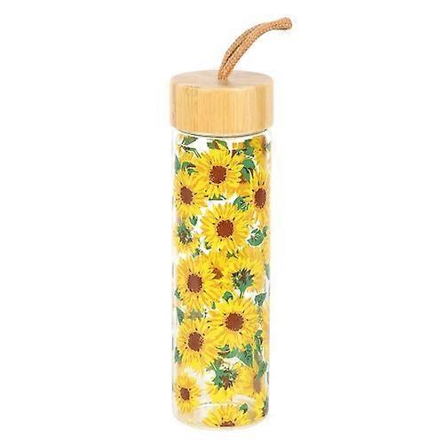 Something Different Sunflower Bamboo 600ml Water Bottle
