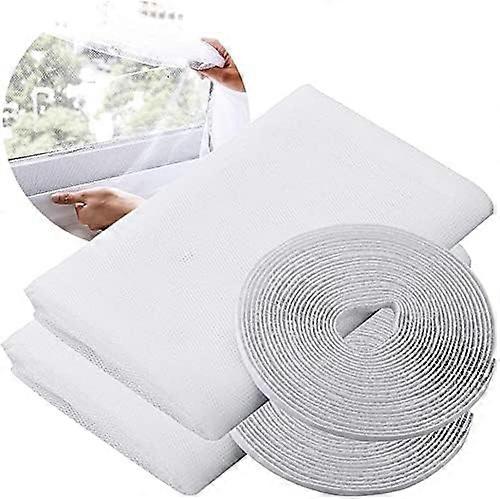 Mosquito Nets for Window, Insect Stop Standard Mosquito Net for Window, Window Net, with 2 Rolls of Self-Adhesive Strips, 2 Packs, 150 cm x 200 cm (W