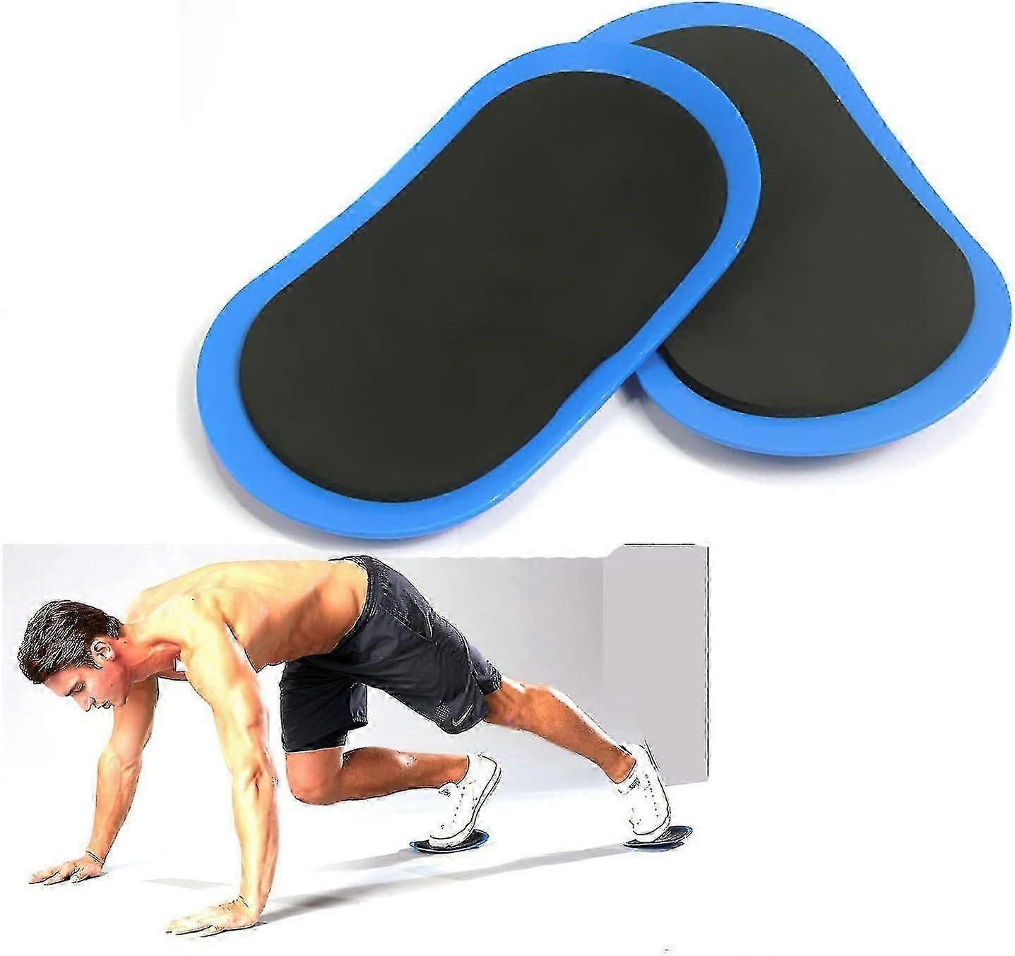Gliding Discs Sliders Smooth Use On Carpet Floor And Gym Or Home Gymnastics Training Abs Trainer (blue)