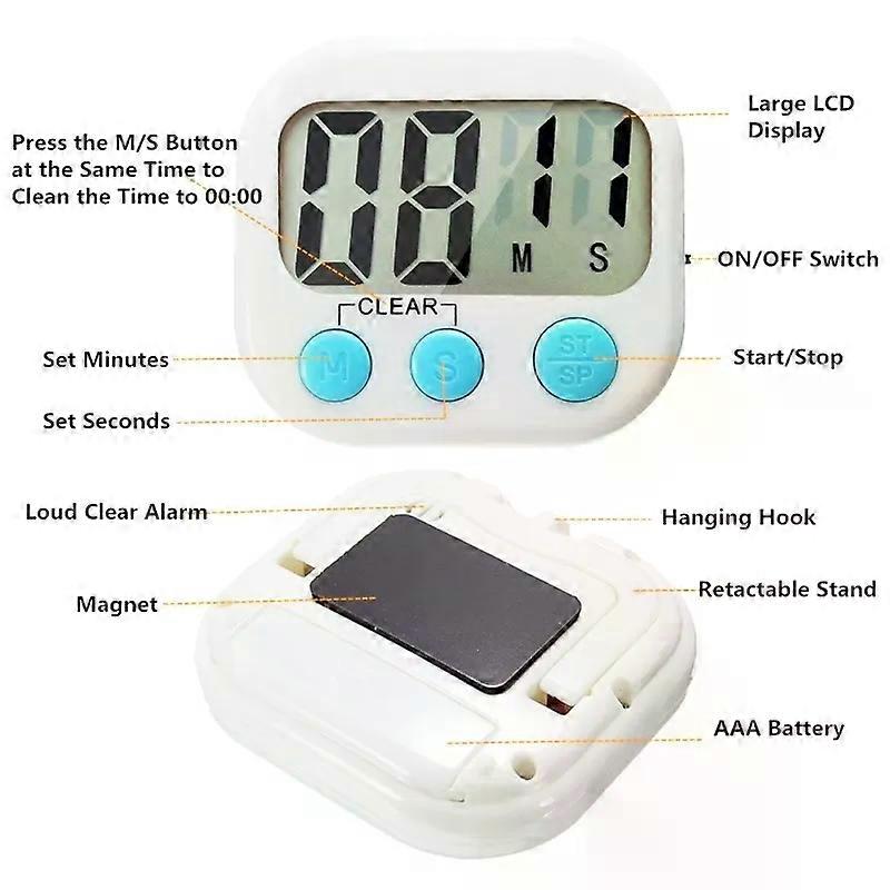 Timer Digital Chronometers For Cooking Egg Study Classroom Countdown Clock Kitchen Gadgets Utensil Accessories Stopwatch