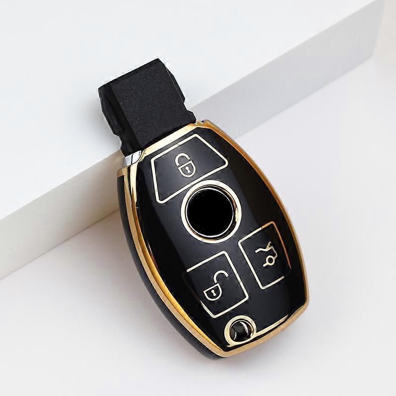2/3 Button Remote Car Key Shell Case Fob for Mercedes Benz ABRG Class GLK GLA GLC GLR W204 W210 W176 W202 W463 Soft TPU~02146