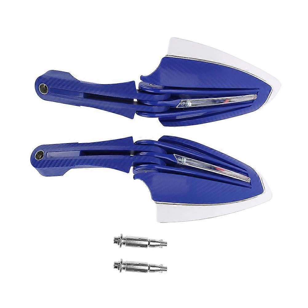 2 Pcs Motorcycle Accessories  Wind Proof LED Hand Guards Indicator for ATV ORV Blue