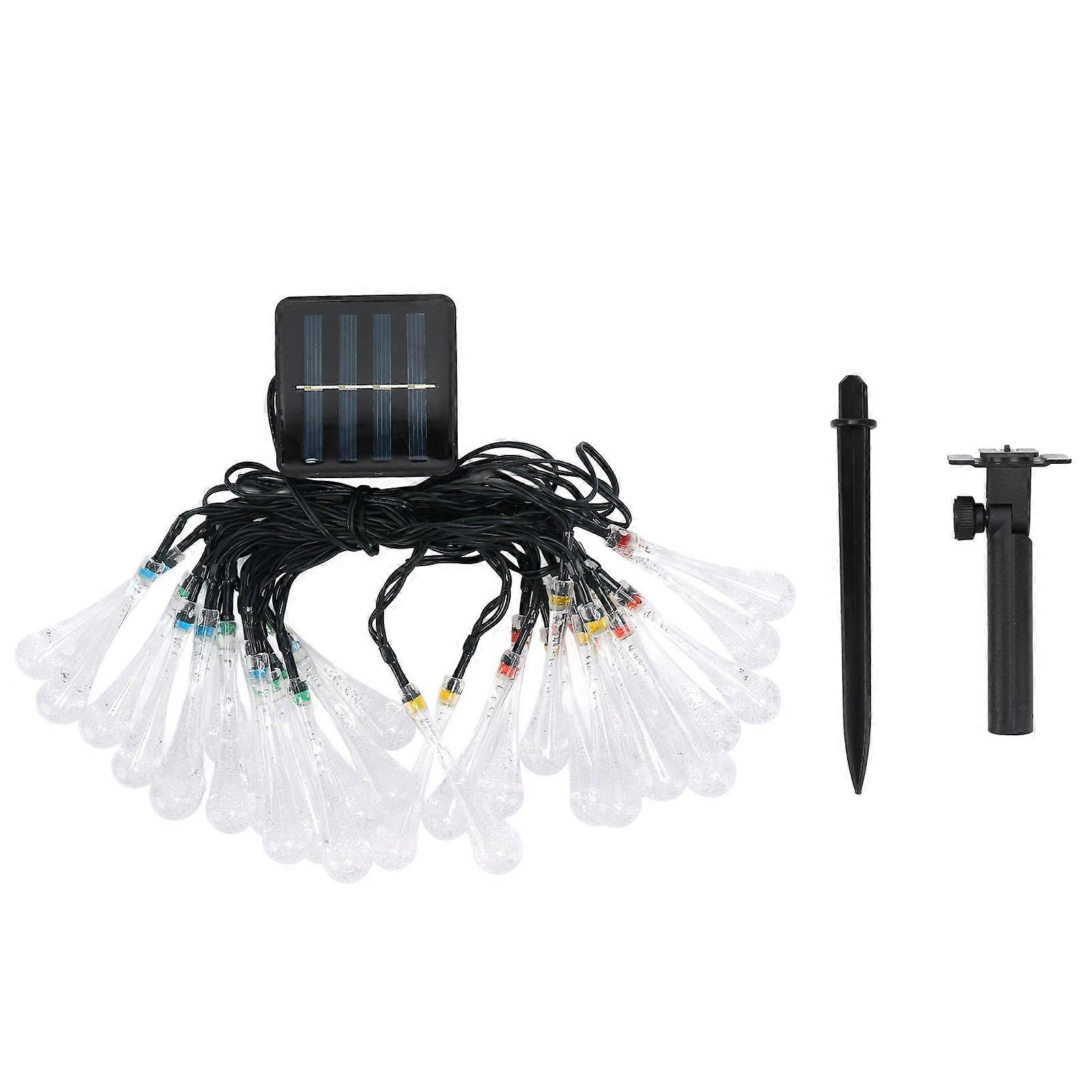 IP65 Waterproof Solar String Lights, 2 Light Modes, Outdoor String Lights with 30 LED Bulbs for Backyard, Colorful Light