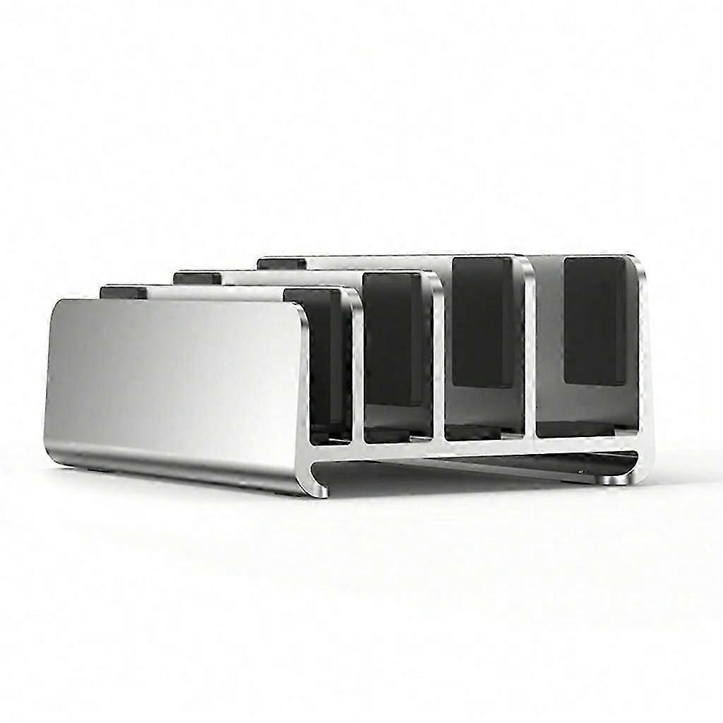 Alüminyum 4 Yuvalı Dikey Dizüstü Bilgisayar Standı Ayarlanabilir 4 yuvalı Masa Tutucu Dock Tabanı