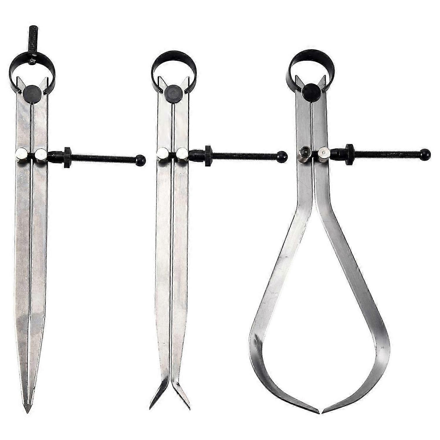 Spring Inside Outside Caliper Set 8-Inch Machinist Tools 3-Pack