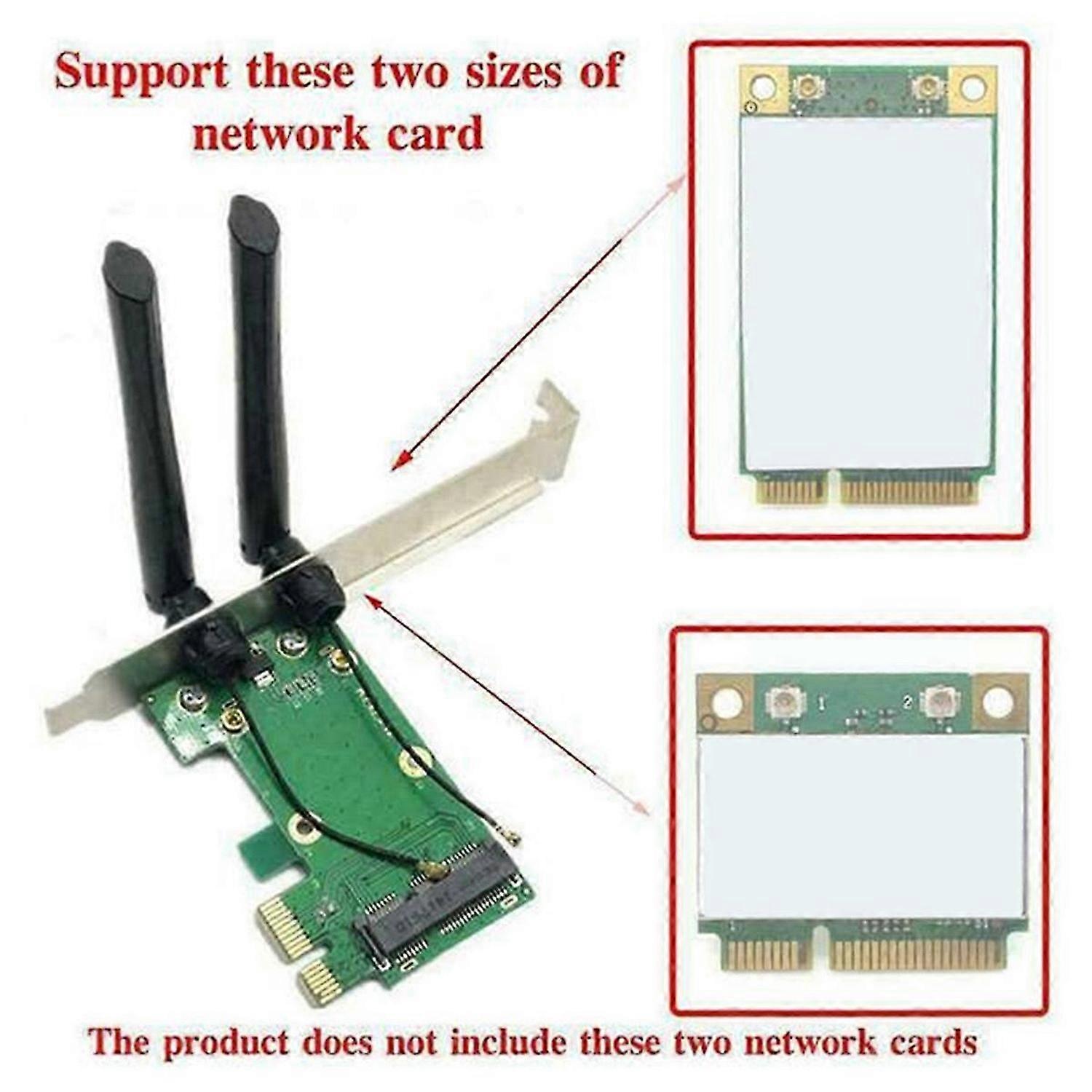 For PC Wireless Card WiFi Mini PCI-E Express to PCI-E Adapter