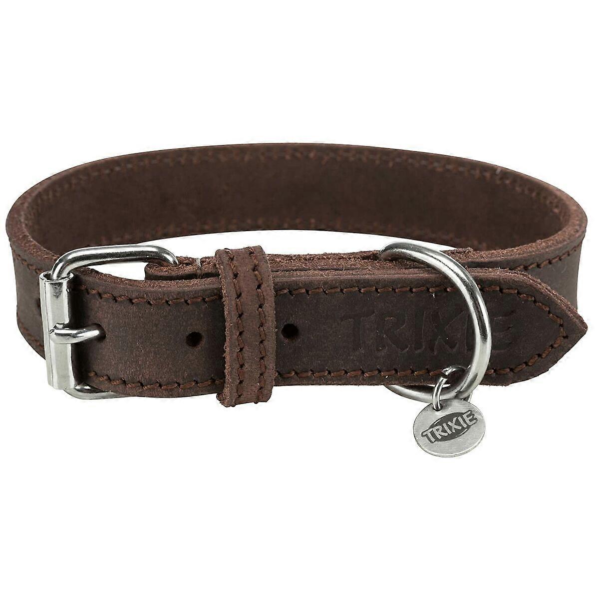 Dog collar Trixie Rustic Dark brown S/M 34-40 cm