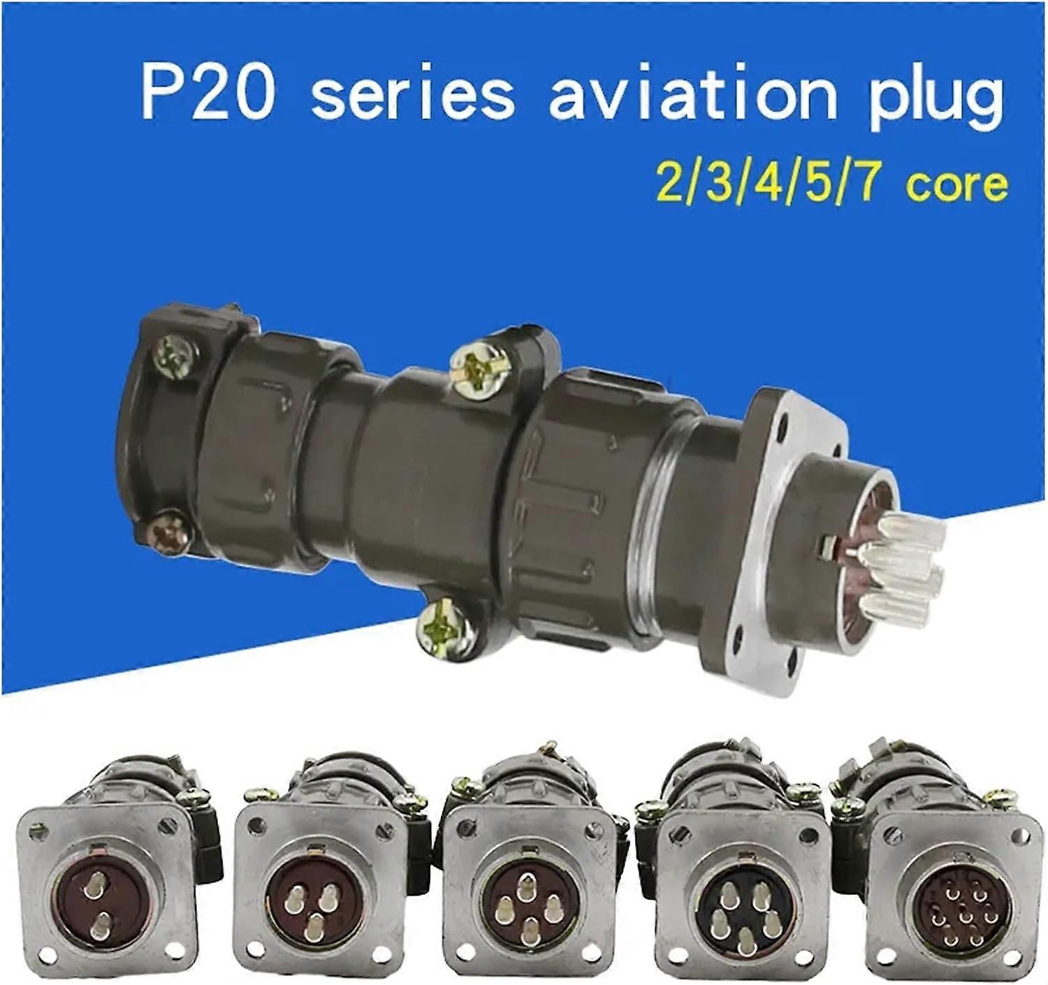 P20 Series Aviation Plug And Socket Circular Connector 20mm Diameter 27 Core Options