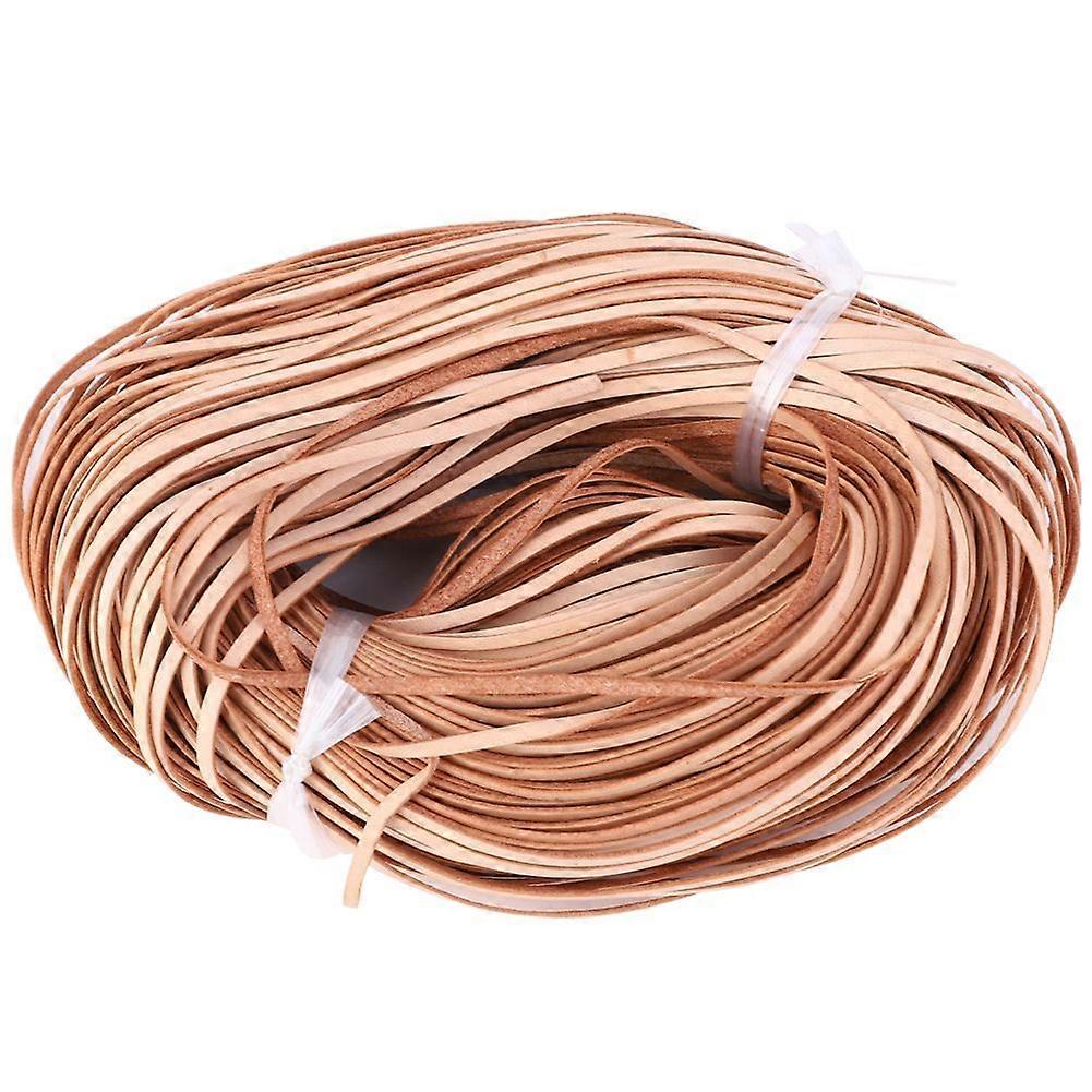 Manual DIY Flat Leather Cord 100m Long Braided First Layer Leather Crafted CordLeather Color