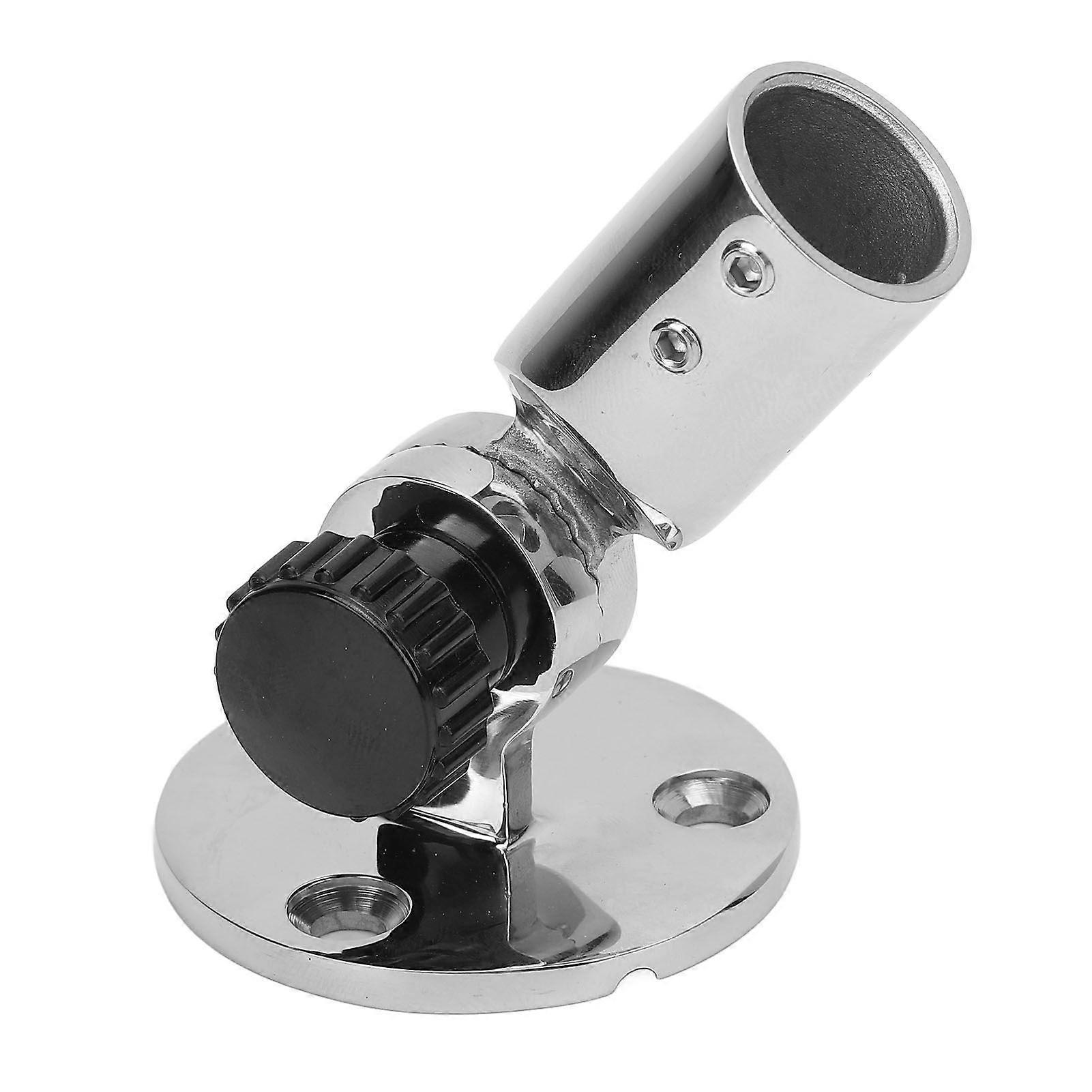 Marine Antenna Base Mount 316 Stainless Steel 180 Degree Adjustable Weather Resistant Boat Ratchet Rail Mount for 19mm Diameter Rail