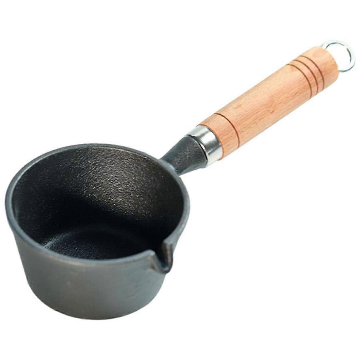 Cast Iron Mini Egg Pan NonStick With Handle Thick Bottom Even Heating Gas and Induction Compatible Cooking Pot