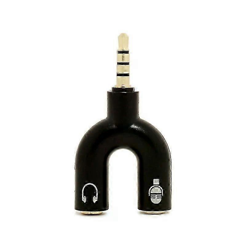 U-shaped 3.5mm One-to-two Audio Adapter Stereo Audio Splitter Microphone And Karaoke Converter Audio Headset 2-way Jack Adapter