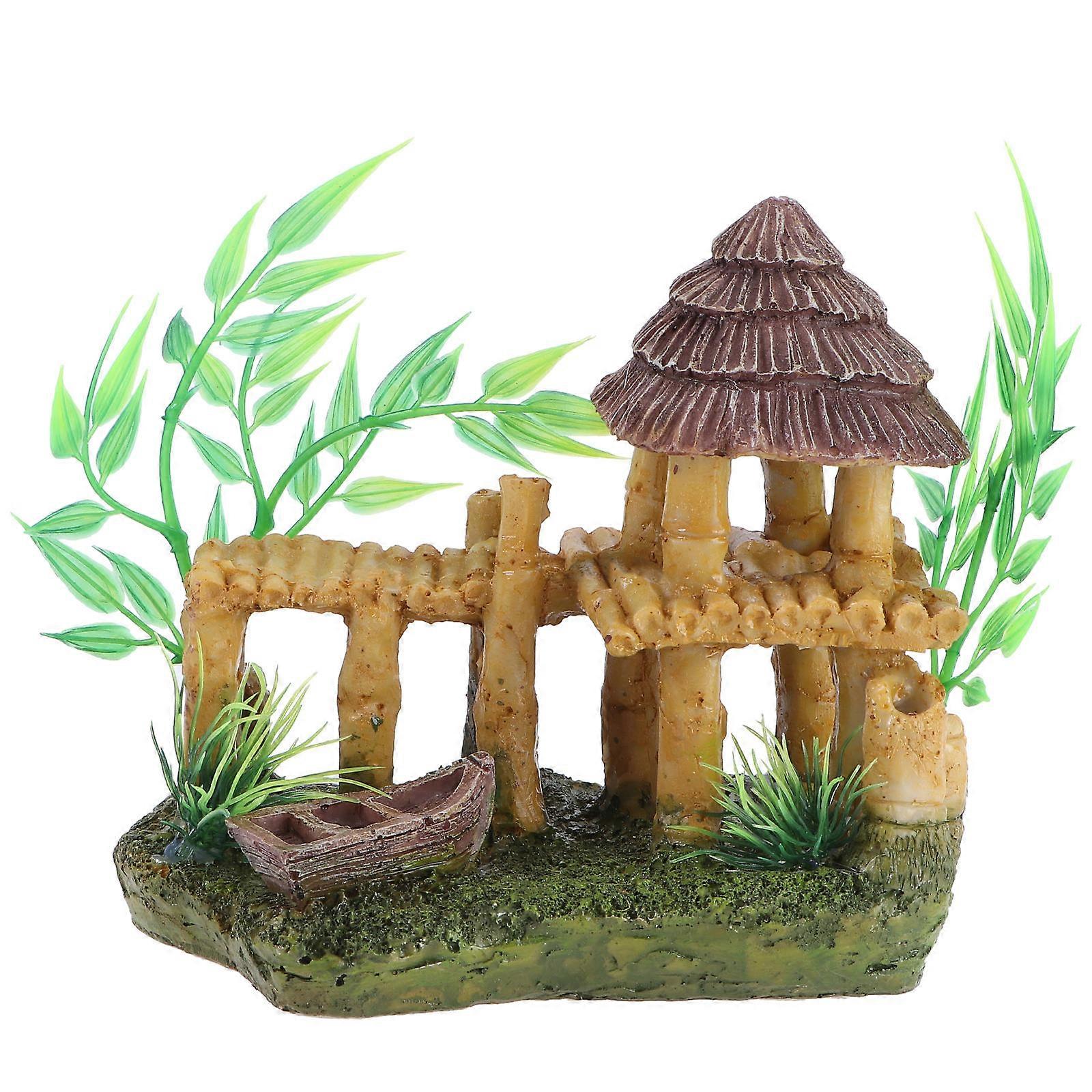 Fish Tank Ornament Aquarium Simulation Pavilion for Decoration