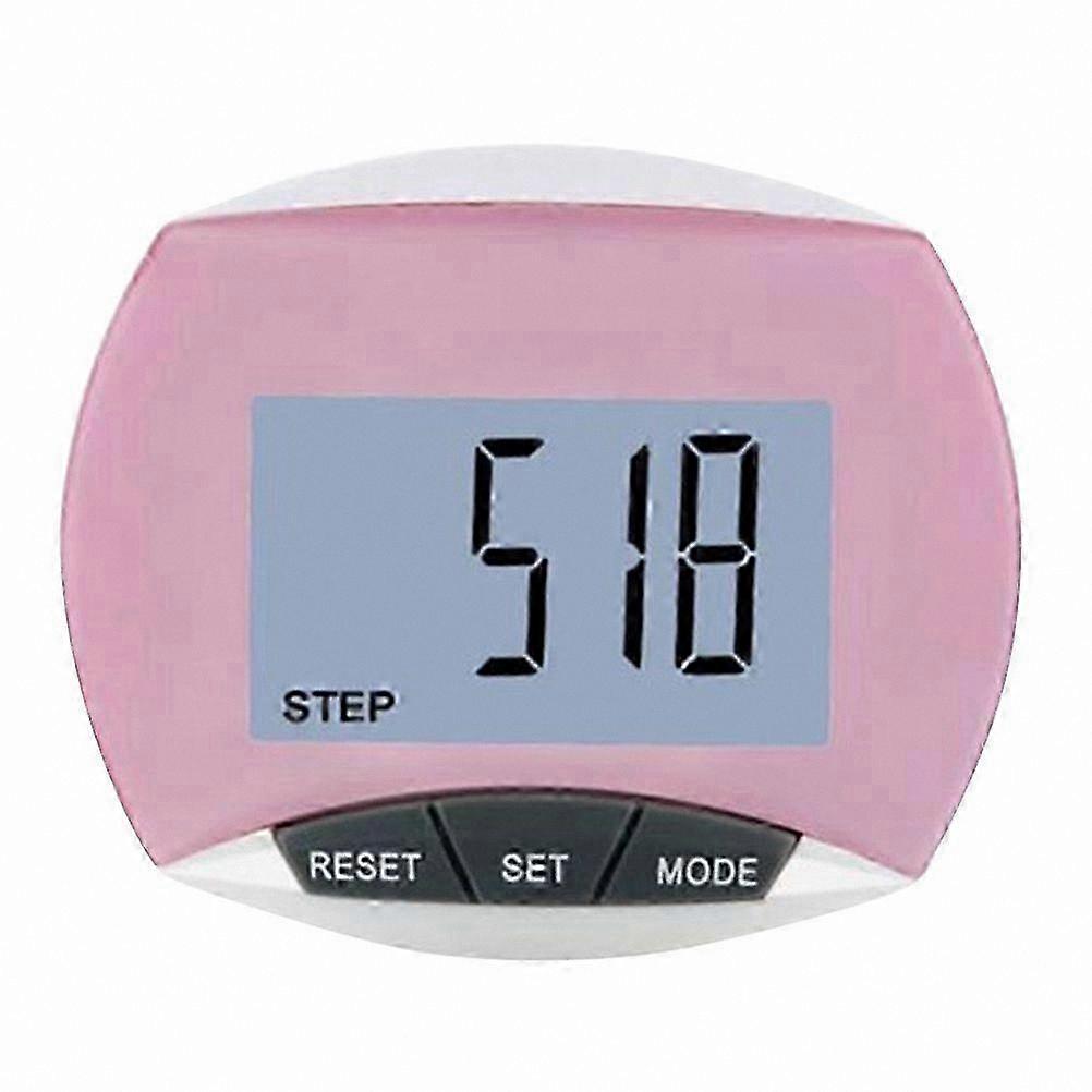 Portable Fitness Tracker for Running and Walking, Multifunction Pedometer for Men and Women (Pink)
