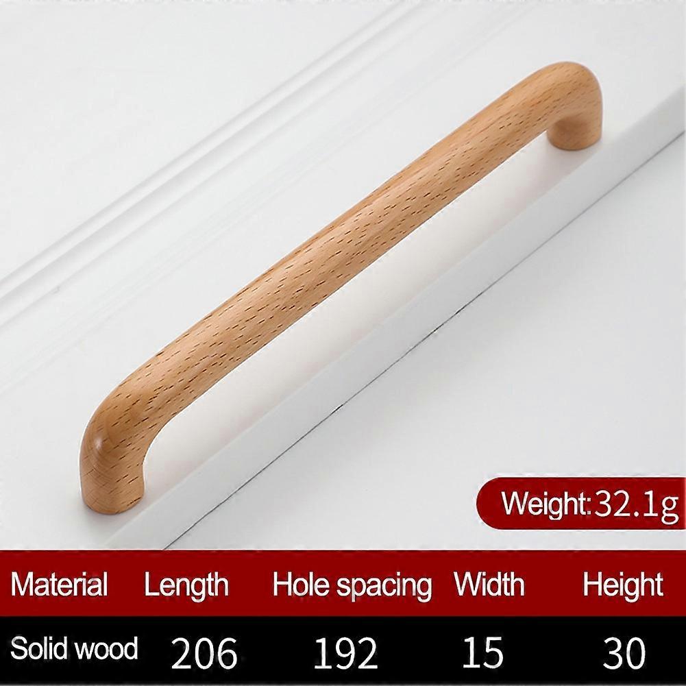 Cabinet Wooden Handle, Beech Furniture Handle, Modern Minimalist Drawer Pull, Wooden Handle for Storage Box and Furniture, C