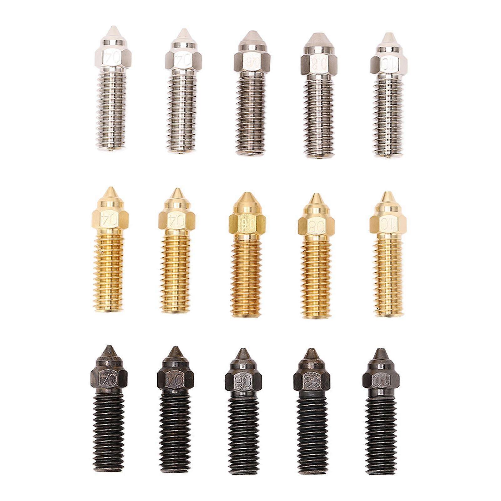 15PCS 3D Printer Nozzle Set M6 Thread 1.75mm Filament High Speed Extruder Nozzle Vervanging voor Sovol Sv06 Plus Sv07