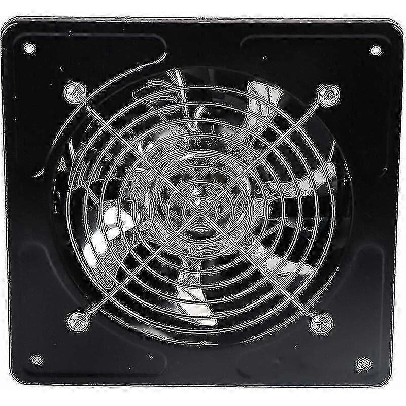 2024 6 "مروحة مستخرج الهواء تتحمل قطر ثقب 150 مم مستخرج هواء 40 واط مروحة عادم مثبتة على الحائط لحمام المطبخ (أسود)