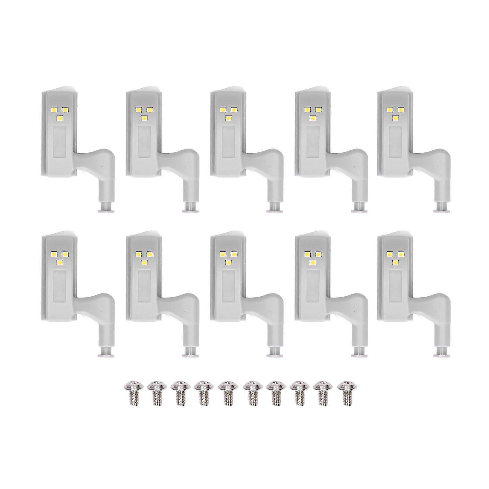 10pcs LED Cabinet Inner Hinge Sensor Light Bedroom Closet Wardrobe Cupboard Night Light