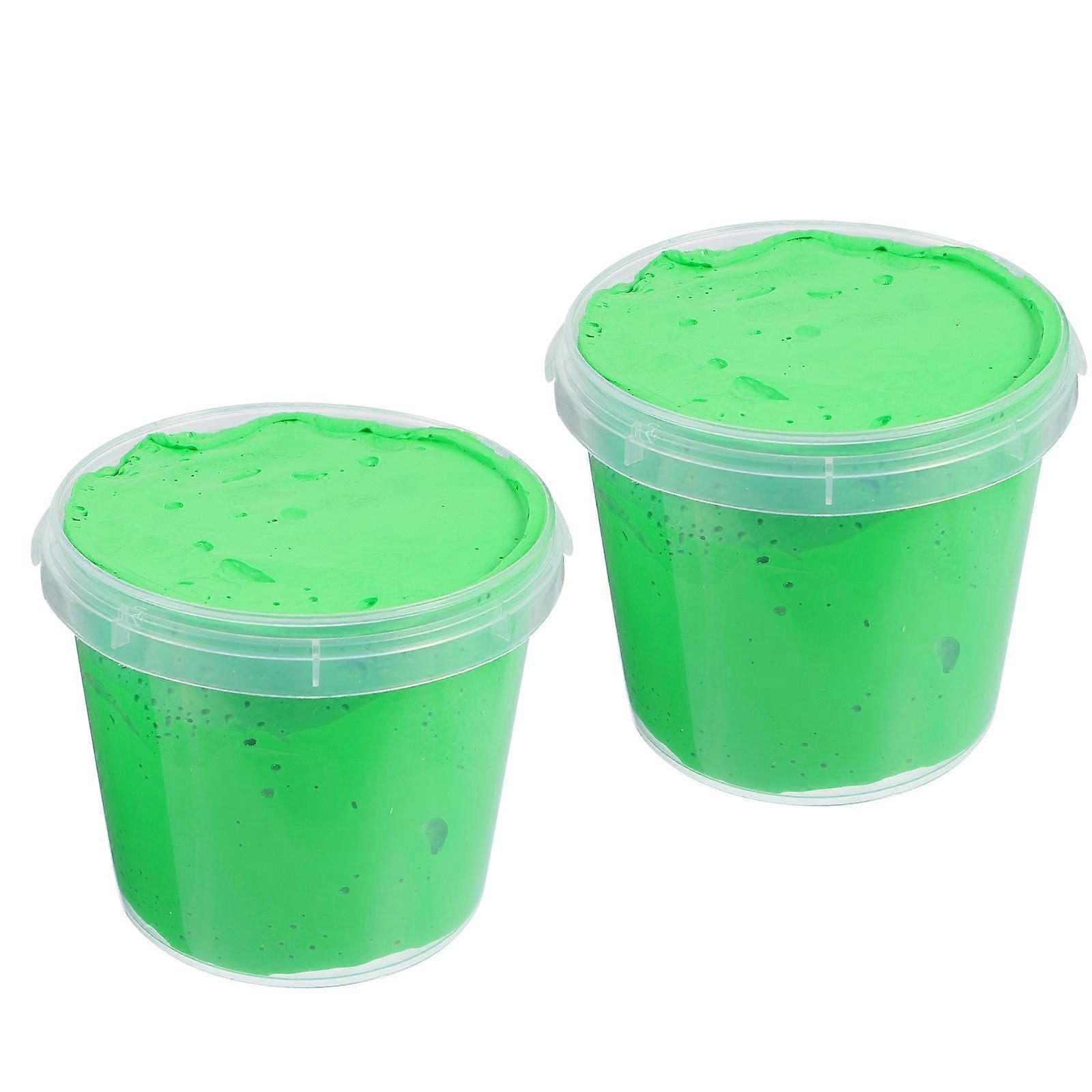 Cartoon Ultra Light Clay DIY Plasticine Clay for Kids Use 2Pcs Green