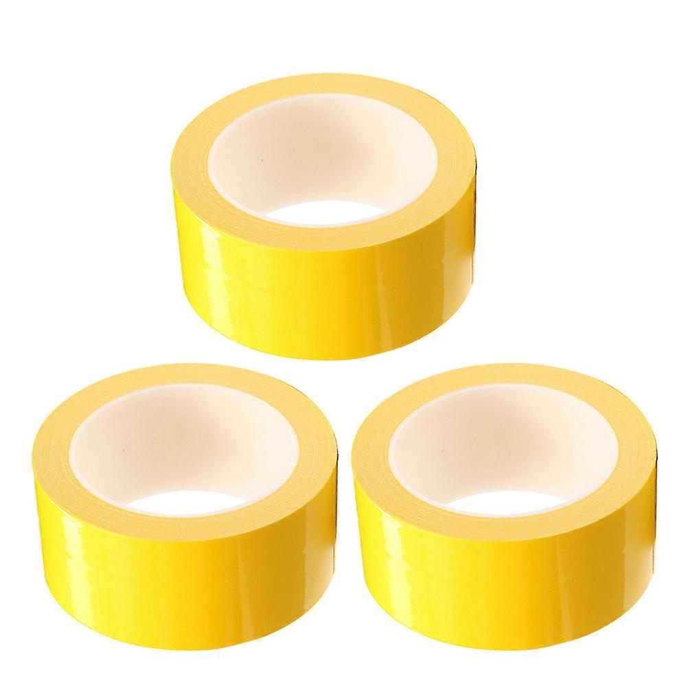 Single-Sided Waterproof Tape for Sealing 3 Rolls Yellow Color Tape