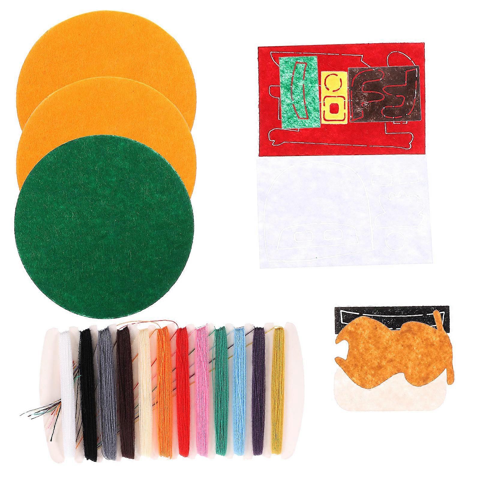 Christmas Coaster DIY Fabric Tabletop Cup Pad 4Sets for Home Use