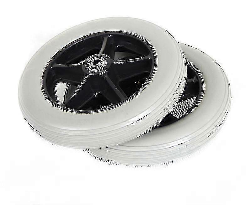 2pcs 7 polegadas diâmetro do furo interno 8mm substituição da roda para cadeiras de rodas, rollators, andadores, e mais