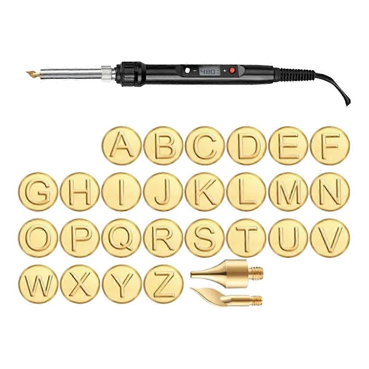 DIY Wood/Leather Burning Set + Copper Mold, EU Plug B