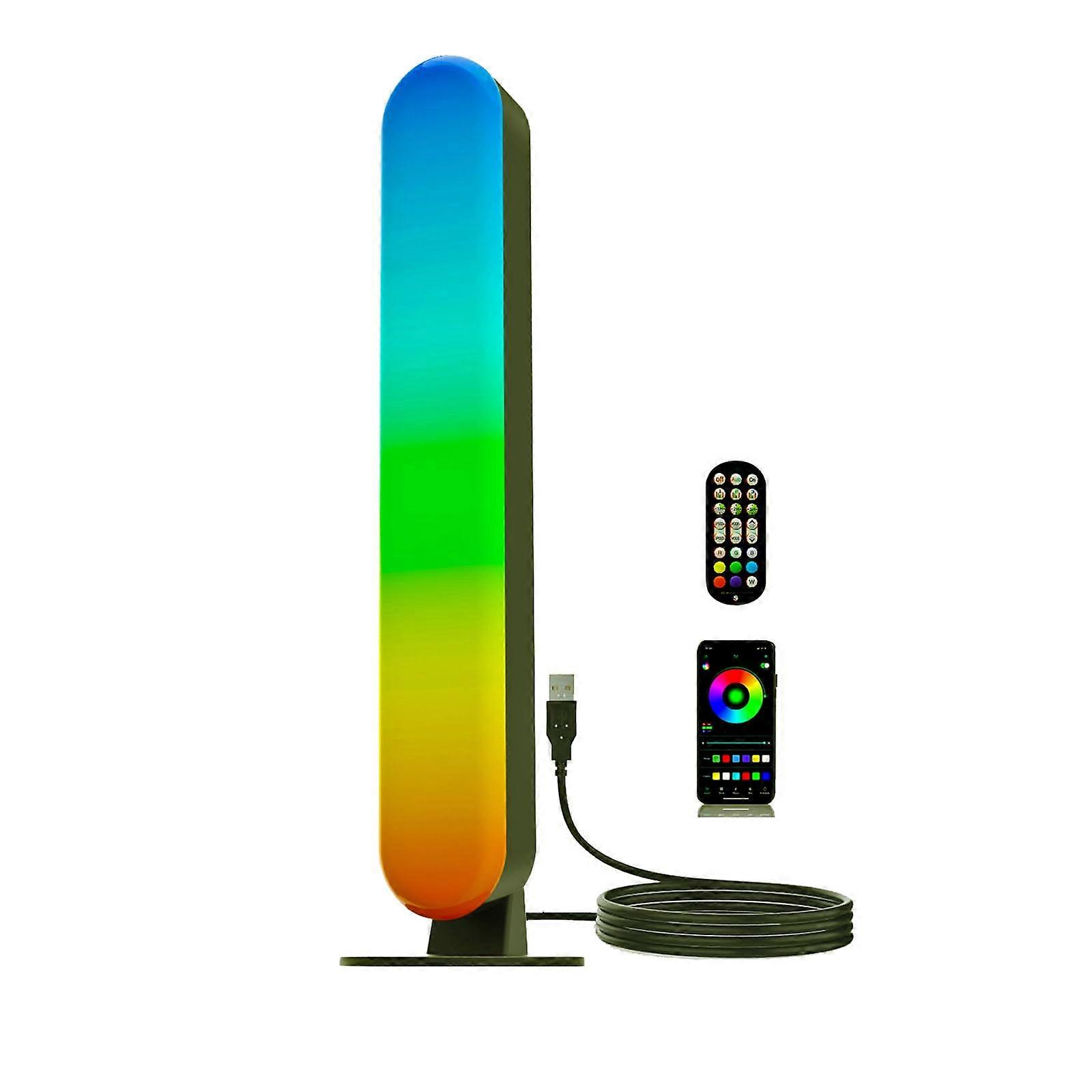 RGB Light Bar LED Table Lamp For Gaming TV Backlight Ambient Lighting USB Powered With App And Remote Colors Music Sync