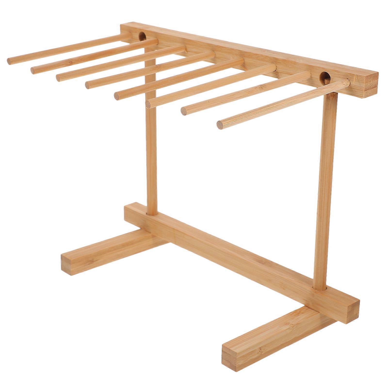 Držák na sušení špaget, nudlí, kuchyňské použití, hnědý bukový materiál, 1 sada