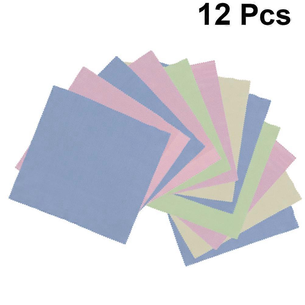 Eyeglasses Cloth Cleaning Microfiber Cloths for Cleaning 12Pcs Color Assorted